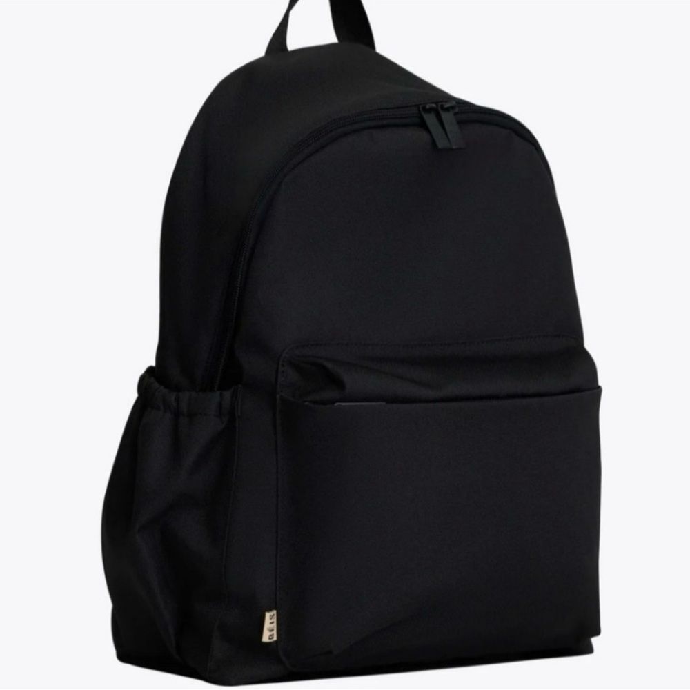 BEIS Black Minimalist Backpack with Durable Design